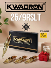 Картридж для татуажа "KWADRON Round Liner 25/9RSLT" упаковка 20 шт.