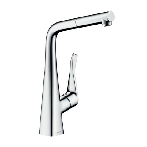 Смеситель для кухни с выдвижным изливом и лейкой Hansgrohe M71 73812000