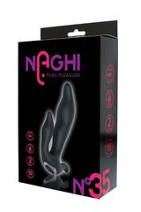 Черный вибратор N 35 RECHARGEABLE DUO VIBRATOR - 17,5 см. - 