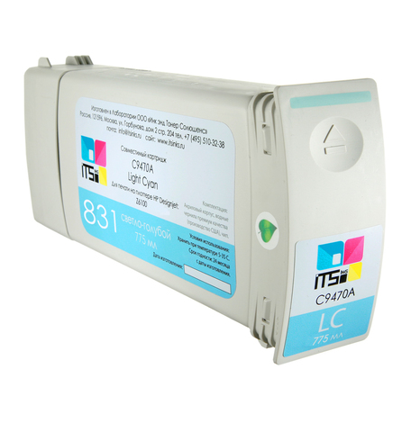 Картридж для HP 831 CZ698A Light Cyan 775 мл