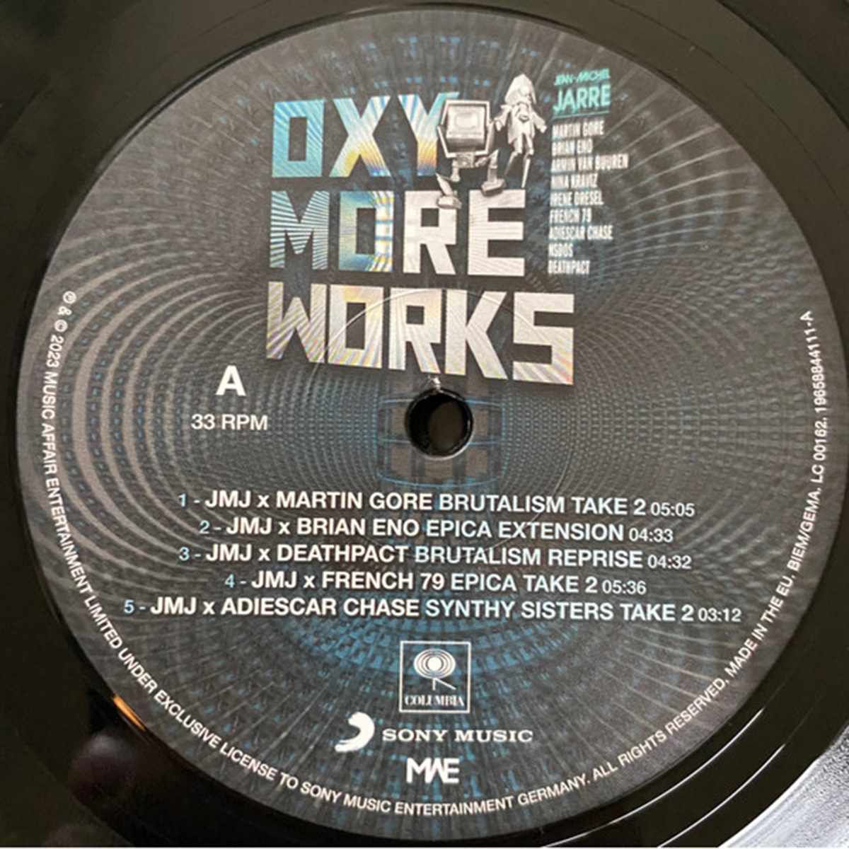 Виниловая пластинка Oxymoreworks — Jean-Michel Jarre купить в  интернет-магазине Collectomania.ru