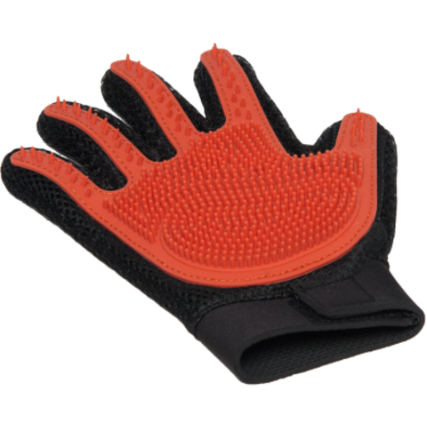 ZooOne перчатка силиконовая с шипами на руку малая (красная)