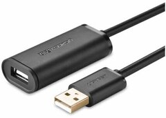 Кабель UGREEN US121 (10319) USB 2.0 Active Extension Cable with Chipset 5м черный