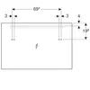 Зеркало с подсветкой Geberit Option Basic, подсветка сверху: B=100см, H=65см