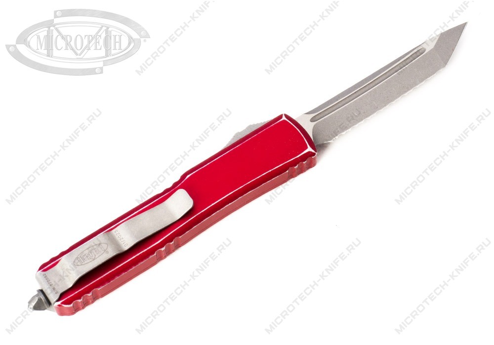 Нож Microtech Ultratech 123-12DRD Distressed Red Tanto Serrated - фотография 
