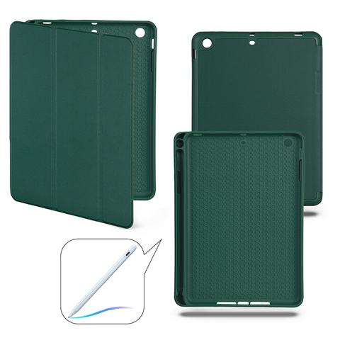Чехол книжка-подставка Smart Case Pensil со слотом для стилуса для iPad Mini 1, 2, 3 (7.9") - 2012, 2013, 2014 (Сосново-зеленый / Pine Green)