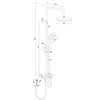 Damixa DX220910300 Apollo, душевая система со смесителем-полкой: верхний душ 230мм, ручной душ 120мм, 1 режим, штанга 1010мм, черный