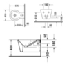 Duravit  Биде подвесное, с креплениями Durafix, с 1 отв под смеситель, цвет белый 274150000
