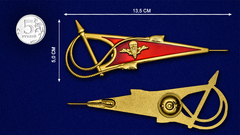 Купить уголок вдв с копьем - Магазин тельняшек.ру 8-800-700-93-18Околыш на берет ВДВ с копьем в Магазине тельняшек