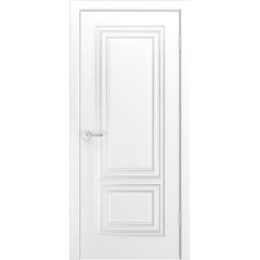 Купить Межкомнатная дверь эмаль Фави В0 белая с патиной серебро глухая
