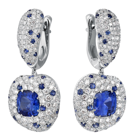 Серьги с Сапфирами и Бриллиантами, E0211-0/3