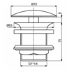 Специальный донный клапан 1 1/4" для умывальников и чаш Ideal Standard J3291XG