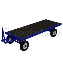 Тележка большегрузная с фанерным настилом БТ 3 Н 1250х3000 (3000 кг) на пневматических колесах 540 мм
