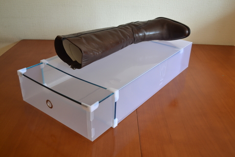 52*30*11 см пластиковая прозрачная коробка для высоких женских сапог с выдвижным ящиком