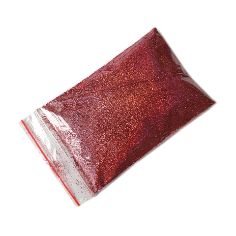 Блестки на развес в пакетиках голографические красные 10 гр