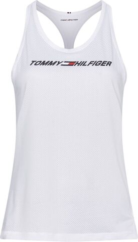 Топ теннисный Tommy Hilfiger Reg Graphic Mesh C-NK Tank Top - optic white