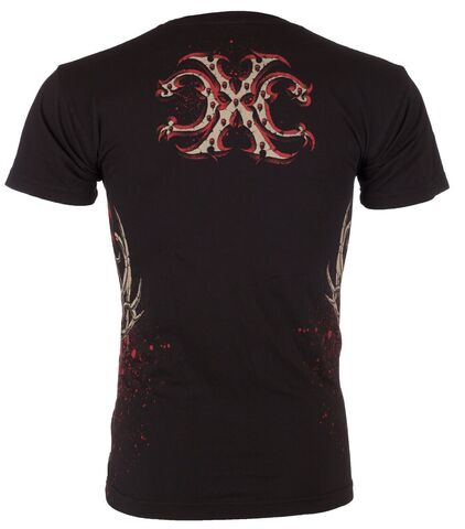 Xtreme Couture | Футболка мужская AMAZON Black Red X697 от Affliction спина