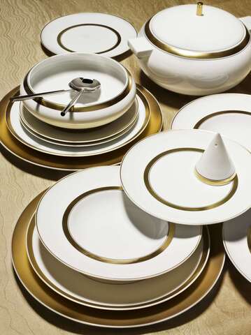 Тарелка пирожковая 17см Vista Alegre Домо Золотой