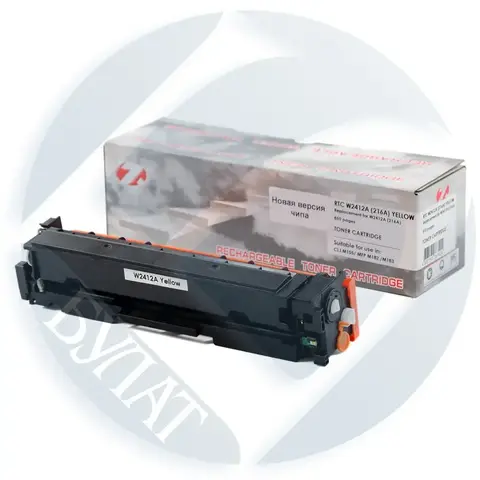 Тонер-картридж 7Q W2412A (216A) Жёлтый для HP CLJ M155, M182 (850 стр.), новая версия чипа