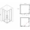 Abber Schwarzer Diamant AG02100BDTH Душевой уголок, 100x100x195, цвет: чёрный