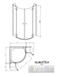 Душевой угол RADAWAY Almatea PDD 90 30502-01-05N