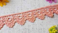 Кружево плетеное, ш. 3 см, персиковый