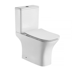 Azario FRETTA SQUARE AZ-5121 Унитаз-компакт напольный, безободковый с бачком и сиденьем микролифт 650х340х790 фото