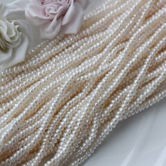 Жемчуг натуральный речной, рондель, 4,5-5 мм, 1 нить, Ж004