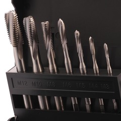 Набор метчиков машинных M3 -M12 HSSE DIN371/376 (Винт., C/2-3P, R15) 7пр Volkel 47816