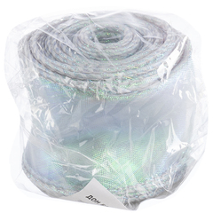 Лента органза с волнистым краем (4см*9,14м), Хамелеон, Серебро, 1 шт.