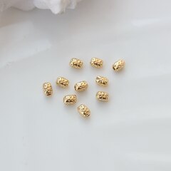 Бусина разделитель (спейсер) фриформ, 5*4 мм, позолота, 10 штук, Р034