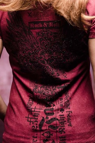 Affliction | Футболка женская RENEGADE HEART AW19588 принт на спине