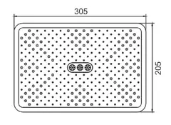 Лейка верхнего душа 305мм x 205мм BELZ BD02-5 брашированное золото