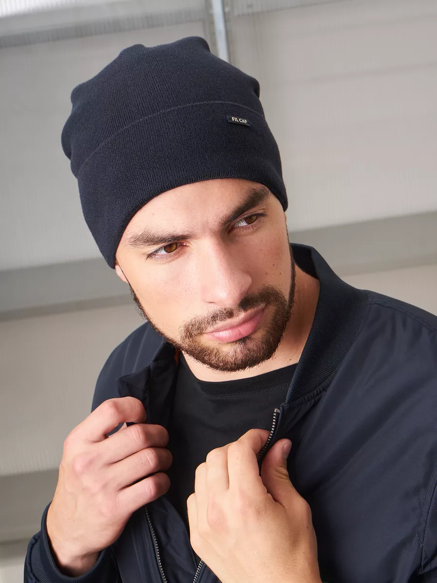 Шапка бини зимняя весенняя с флисом