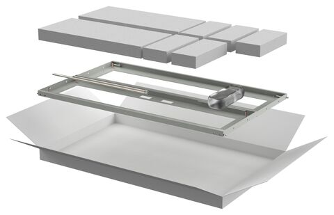 ITK Дверь перфор. двустворч. для шкафа LINEA N 18U 600мм сер