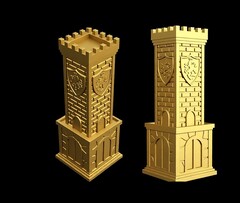 Силиконовый молд Шахматная фигура № 4 Ладья ( серия шахматы Рыцари)