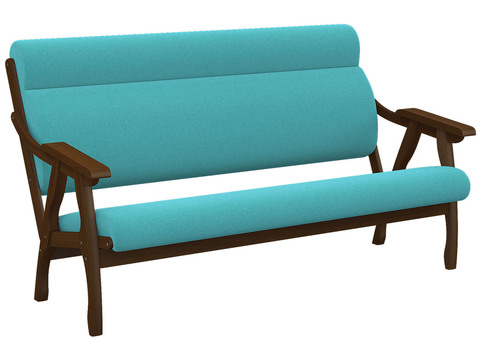 Диван Мебелик Вега 10 ткань бирюза, каркас орех