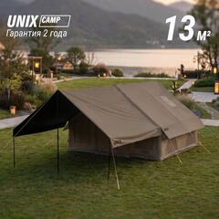 Надувная палатка UNIX Camp Sirius 4х3 зеленый (+ навес)