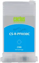 Картридж перезаправляемый струйный Cactus CS-R-PFI030C голубой (55мл) для Canon imagePROGRAF TA-20/30/TM-240/340 — фото 2