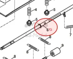 Sharp Open/close lever shaft original NSFTP2966FCA1