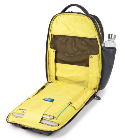 Рюкзак Piquadro Urban, серый/желтый, кожа натуральная (CA4550UB00BM/GRGR)