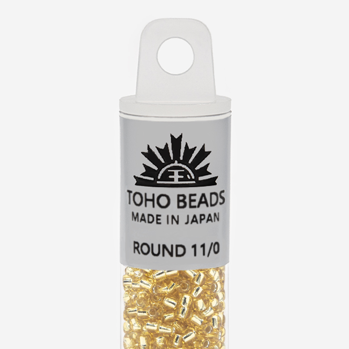 Японский бисер TOHO Round 11/0 (№22), с внутренним серебрением, прозрачный