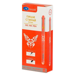 
          Ручка гелевая, пиши-стирай, Basir, красные чернила, серия "CLASSIC", 12 шт
