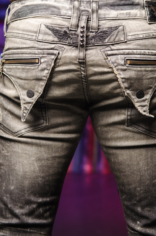 Robin&#39;s Jean | Джинсы мужские 5D DRK BROKEN B50446-GR101 задние карманы