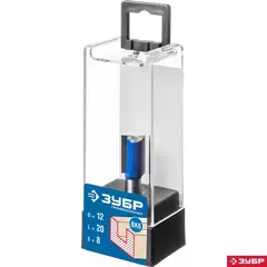 ЗУБР 12 x 19 мм, хвостовик 8 мм, фреза пазовая прямая с нижними подрезателями, Профессионал (28755-12-19)