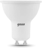 Лампа светодиодная Gauss Black 7Вт цок.:GU10 рефлек. 220B 3000K св.свеч.бел.теп. MR16 (упак.:10шт) (101506107)