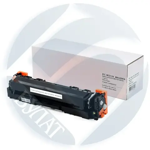 Тонер-картридж 7Q W2213X (207X) для HP CLJ M255, M282 (Пурпурный, 2450 стр.), с чипом