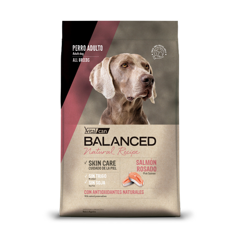 Сухой корм Vitalcan Balanced Dog Adult Natural Recipe с розовым лососем, для собак 3кг (Виталкан)