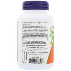 Now Foods, Поддержка простаты, 90 мягких желатиновых капсул