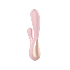 Розовый вибратор-кролик Satisfyer Mono Flex с управлением через приложение - 20,4 см. - 